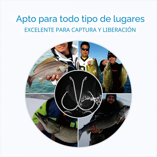 Vista 6 de Afmivs Anzuelos de pesca para aparejos de pesca, 160 ganchos circulares para agua salada, anzuelos de pesca de agua salada, gancho de pulpo de bagre
