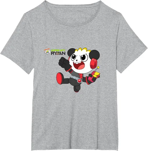 Vista 60 de Ryan's World Super Spy Combo Panda Camiseta, gris, S Asfalto