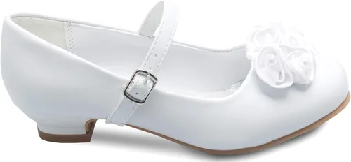 Vista 2 de Zapatos Mary Jane con bonitas rosetas enrolladas de satén de charol