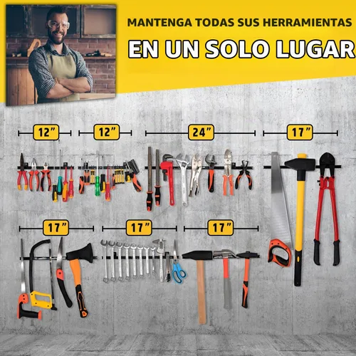 Vista 2 de HMmagnets Portaherramientas magnético resistente de 24 pulgadas (versión mejorada) – Fuerza de tracción magnética extremadamente potente