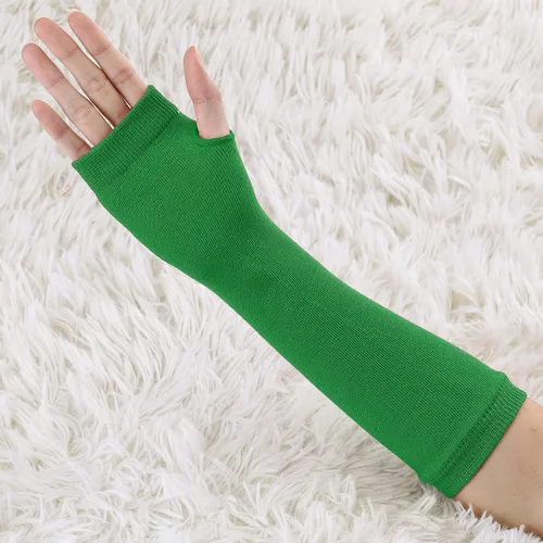 Vista 51 de Allegra K Calentadores de brazo sin dedos unisex de moda clásica