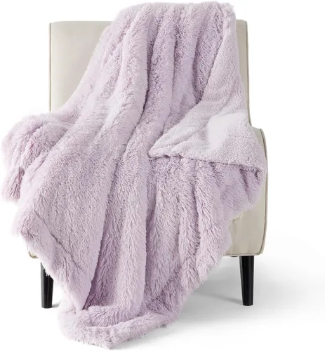 Vista 36 de Bedsure GentleSoft Manta de Tiro de Piel Sintética Esponjosa y Suave para Sofá, Forro Polar Sherpa Suave Regalos Acogedores para Mujeres, Manta