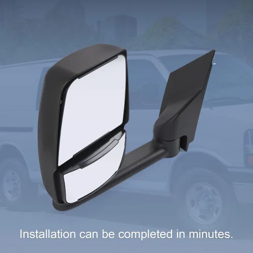 Vista 5 de JDMSPEED Espejo retrovisor lateral izquierdo del conductor compatible con Chevy Express GMC Savana 1500/2500/3500 2003-2019 con ajuste manual