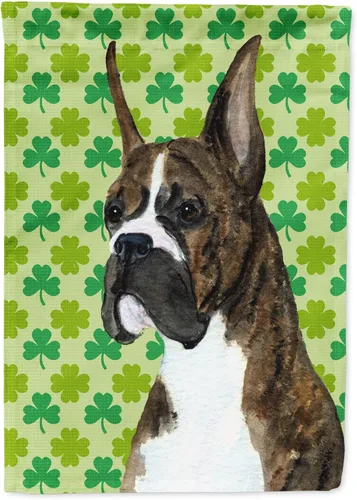 Vista 38 de Caroline's Treasures SS4442GF Affenpinscher Bandera de jardín con retrato de trébol del día de San Patricio para buzón, bandera decorativa
