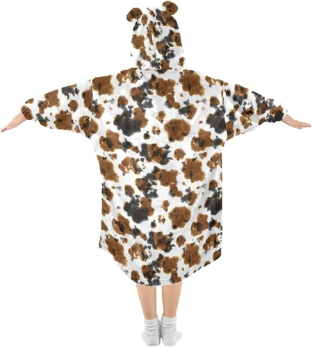 Vista 2 de Mantas portátiles para niños, súper suaves, cálidas y acogedoras, sudadera con capucha de gran tamaño, regalos para niños de 3 a 14 años, niñas