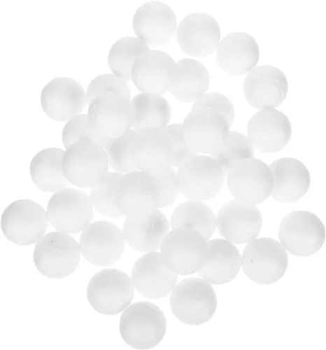 Vista 4 de 500 bolas pequeñas de espuma para manualidades redondas de 0.6 in, bolas lisas blancas para proyectos de suministros de artes y manualidades, boda