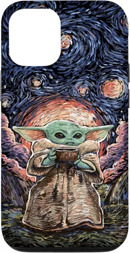 Vista 28 de Star Wars: The Mandalorian The Child Starry Night Style - Carcasa para iPhone 17