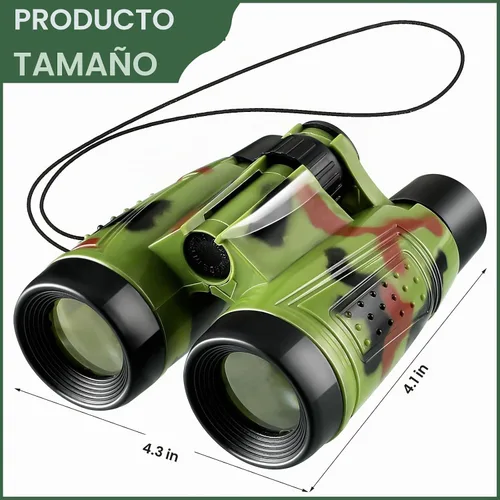 Vista 2 de Jiuguva Paquete de 50 mini binoculares de juguetes con correa para el Camuflaje