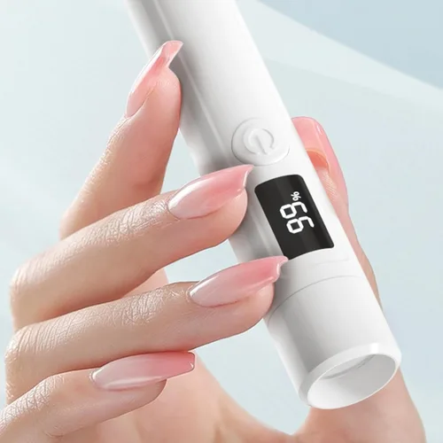 Vista 9 de Secador de uñas portátil de 3 W, lámpara LED de curado de gel UV para secado rápido, lámpara de uñas de mano recargable por USB con mango