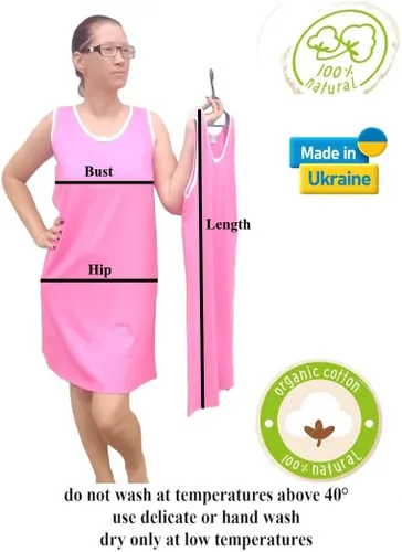 Vista 6 de Happy People Los camisones de punto 100% algodón más cómodos para mujer, talla grande, 5X, sin mangas