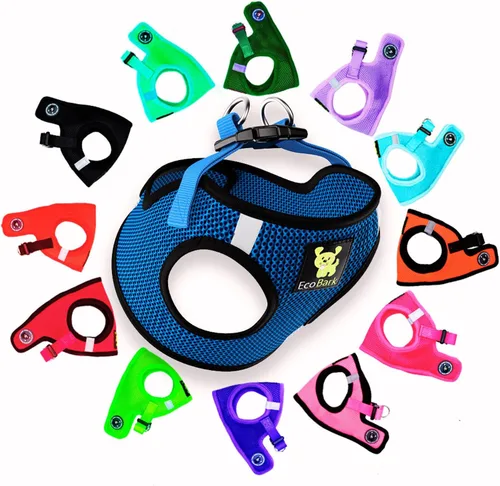 Vista 37 de EcoBark - Arnés para perro, arneses de taza de té ecológicos para perros XXS, XS y pequeños - Arnés reflectante y ajustable para cuerpo mini