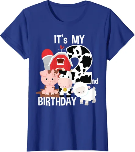 Vista 85 de Camiseta para fiesta de 2 años con texto en inglés "It's My 2nd Birthday", Negro