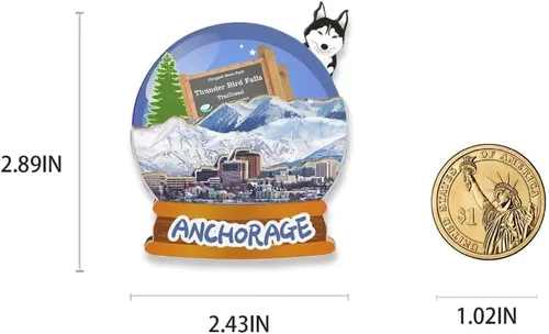 Vista 3 de Imán de anclaje de Estados Unidos para refrigerador, anclaje de Estados Unidos, emblemático de anclaje, recuerdos coleccionables, recuerdos