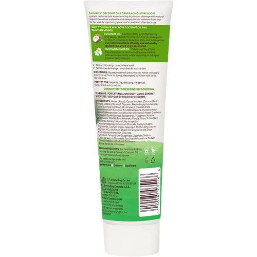 Vista 2 de Palmer's Crema de látigo para rizos con fórmula de aceite de coco, 8.5 onzas.