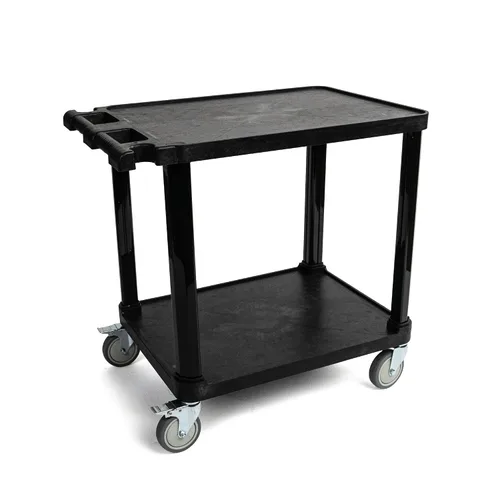 Vista 9 de Pearington Carrito utilitario compacto multiusos de 3 niveles con ruedas bloqueables y mango ergonómico, negro, paquete de 2
