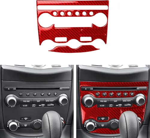 Vista 18 de Adhesivo decorativo de fibra de carbono suave para el interior del automóvil, velocímetro de control central, compatible con Nissan 370Z Z34 2019