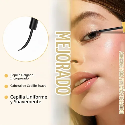 Vista 3 de QUEWEL Pegamento de racimo de pestañas para extensiones de pestañas de 0.2 fl oz, resistente al agua y de larga duración, agarre súper fuerte