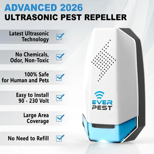 Vista 3 de Repelente ultrasónico de control de plagas, ecológico, enchufe, electrónico, ondas, enchufe para interiores, repelente de enchufe para ratones