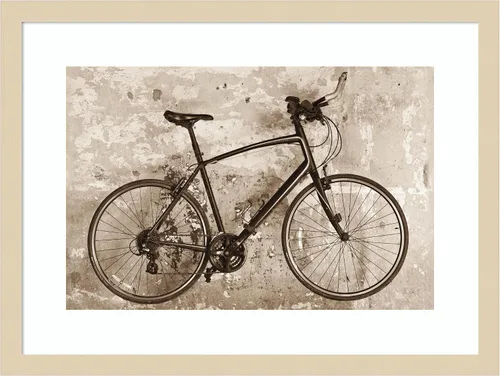 Vista 18 de Amanti Art Framed Wall Art Print 18x24 Bike by Deborah Revell, Transportation Wall Art, Industrial Urban Decor, Small Poster Painting Artwork for