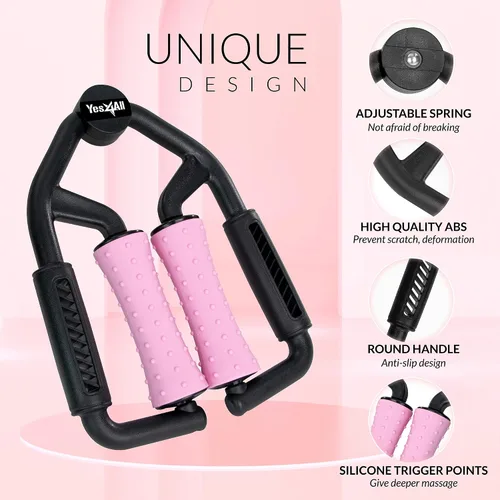 Vista 2 de Yes4All Juego de rodillos de espuma de alta densidad con estante para aliviar el dolor de espalda, yoga, ejercicio, terapia física, recuperación