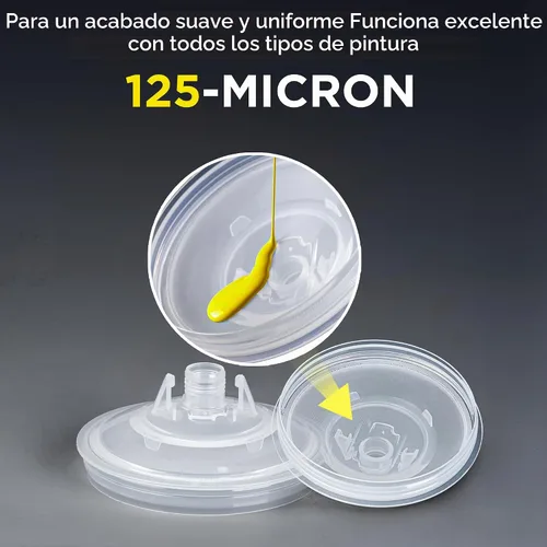 Vista 7 de InoKraft Copa para Pistola de Pintura Desechable, Kit Mini de 6 Onzas (180ml) con 6 Copas y Tapas, 1 Copa Rígida con Anillo Retenedor, 3 Tapones