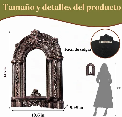 Vista 5 de Juego de 2 apliques de velas de relieve tridimensional, soportes de velas rústicos para montaje en pared, decoración de pared colgante de madera