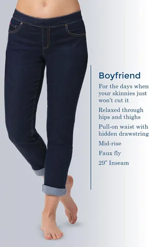Vista 3 de PajamaJeans Boyfriend Jeans elastizados- Jeans sueltos para Mujer