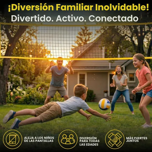 Vista 5 de Volleyball Net for Backyard, Regulation Size 32x3FT, Portable Outdoor