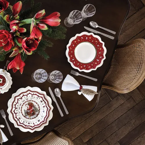 Vista 2 de Villeroy & Boch Toy's Delight Collection - Plato hondo para sopa con borde, 10.25 pulgadas, capacidad de 11.75 onzas, rojo/multicolor