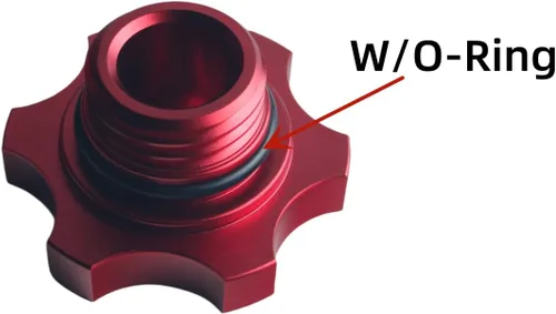 Vista 6 de DEWHEL Tapa de llenado de aceite de motor de aluminio con junta tórica compatible con Chrysler Dodge Jeep Ram Mitsubishi Mini 1993-2020 Número
