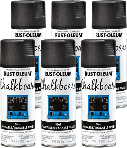 Vista 11 de Rust-Oleum 1913830 Pintura en aerosol para pizarra, 11 onzas, color negro