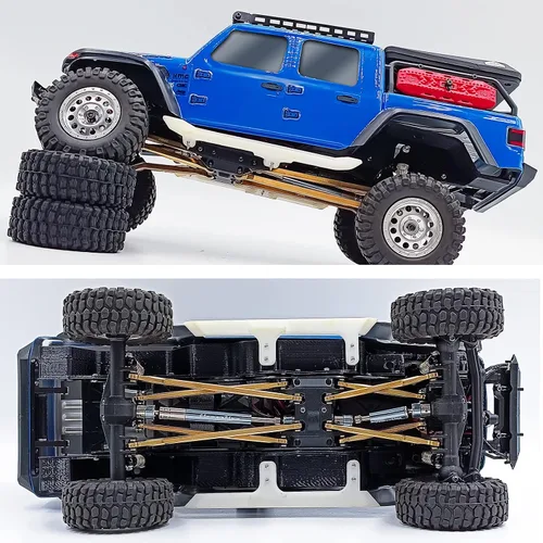 Vista 2 de MORLORDY Ejes de transmisión de acero inoxidable RC Ejes de transmisión de aleación de aluminio 38+2.520 in para 1/24 RC Crawler Car SCX24