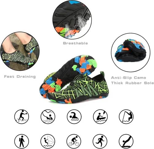 Vista 6 de Kararao Mens Womens Water Shoes Quick Dry Swim Shoes Beach Shoes Pool Surfing Aqua Sports
