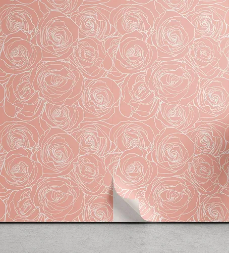 Vista 9 de Lunarable Papel tapiz victoriano de despegar y pegar para el hogar, motivos florales griegos romanos europeos, estilo Art Nouveau inspirados