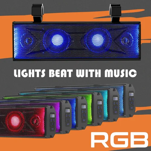 Vista 2 de Barra de sonido UTV de 17 pulgadas, barra de sonido ATV de 4 altavoces, sistema de sonido UTV, altavoces SXS, conectividad Bluetooth impermeable