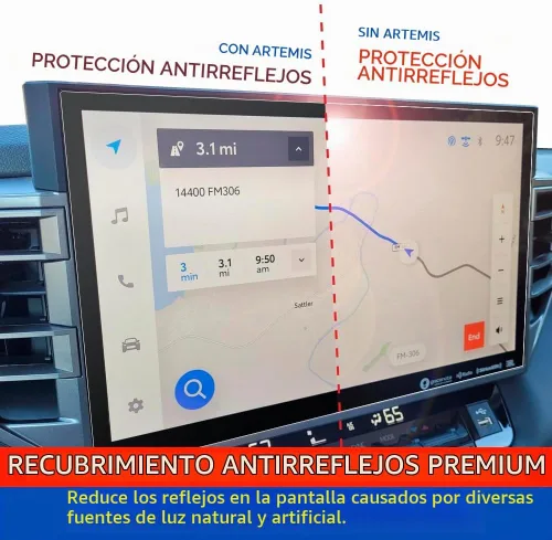 Vista 3 de Protector de pantalla para Toyota Tundra de 14 pulgadas (2022-2026) – Película de PET mate antirreflejo, antihuellas, resistente a los arañazos