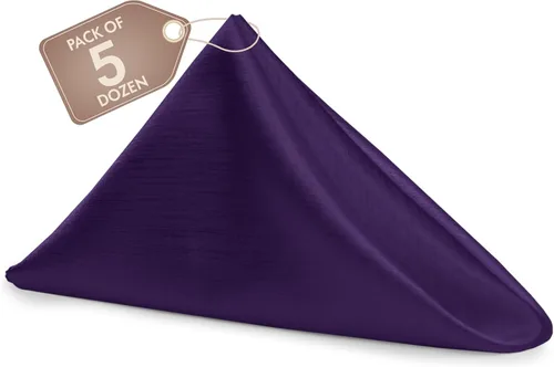 Vista 139 de Ultimate Textile -1 docena - Reversible Shantung Satin - Majestic - Servilletas de tela Majestic de 17 x 17 pulgadas color azul pizarra