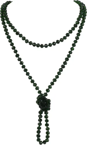 Vista 13 de Firstmeet Collar largo de cuentas de moda con nudo de cuerda, versátil, 60 pulgadas, joyería de disfraz para mujer Aqua Sky AB