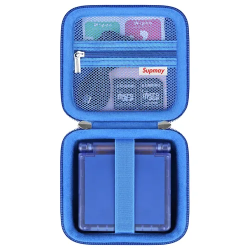 Vista 10 de Supmay Estuche Duro de Transporte para Consola de Juegos de Mano Retro RG34XXSP/ RG35XXSP, Portaconsola de Viaje Retro con Bolsa de Malla para Negro