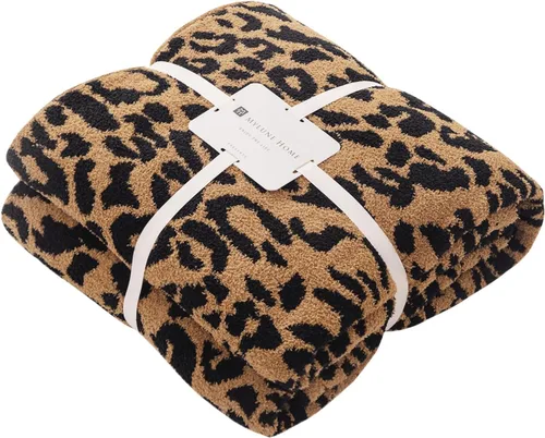 Vista 16 de MH MYLUNE HOME Manta de leopardo ultrasuave, color negro y blanco, 50 x 60 Leopardo Negro Blanco