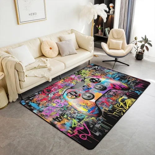 Vista 13 de Erosebridal Cowboys - Alfombra antideslizante de 3 x 5 pies, alfombra de caballos occidentales, tapete decorativo para interiores, montañas
