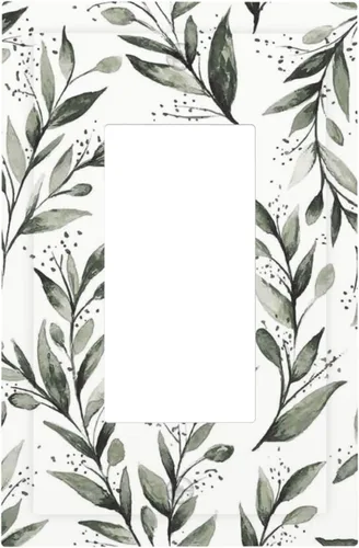 Vista 12 de Placa de Pared en Blanco de 1-Gang Sin Dispositivo Beige Lindo Vintage Boho de los 70s Hongo Fungus Planta Floral Botánica Libélula Interruptor