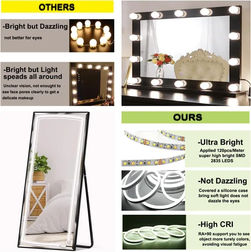 Vista 7 de Tira LED de silicona de 16 pies, color blanco, sin manchas debajo del gabinete 5M/16ft silicone strip, no light spots Plug-in step dimming. Blanco