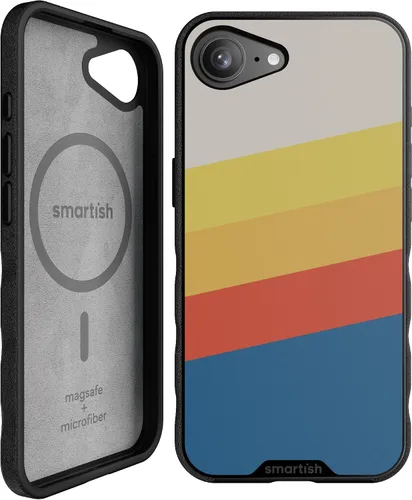 Vista 43 de Smartish iPhone 11 Pro Max Slim MagSafe, Gripmunk, agarre magnético delgado Asunto de corbata negra (MagSafe)