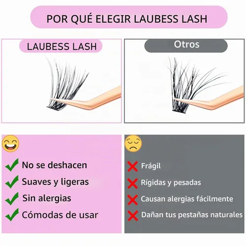 Vista 2 de Kit de extensiones de pestañas, 300 unidades, kit de extensiones de pestañas resistentes al agua, kit de extensión de pestañas, cepillo para quitar