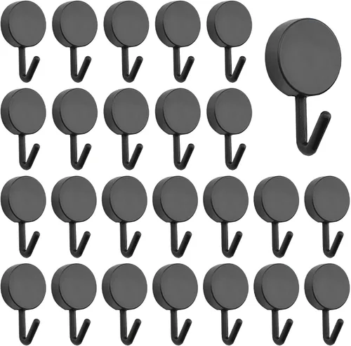 Vista 8 de MOROBOR Ganchos autoadhesivos, 20 ganchos de plástico resistentes para llaves de pared, soportes para calcetines para el hogar, cocina, baño, Blanco