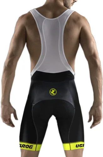 Vista 34 de UGLY FROG Designs - Pantalones cortos de ciclismo con pantalones cortos con peto, pantalones cortos de ciclismo Pro/BIP, acolchado 3D Coolmax