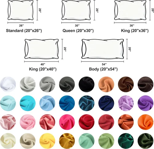 Vista 5 de NTBAY Juego de fundas de almohada estándar, paquete de 2 fundas de almohada de microfibra cepillada de 20 x 26 pulgadas, suaves, sin arrugas