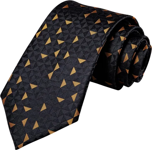 Vista 107 de Hi-Tie Corbatas de seda para hombre, diseño de cachemira a rayas, con bolsillo, gemelos cuadrados, conjunto formal de negocios