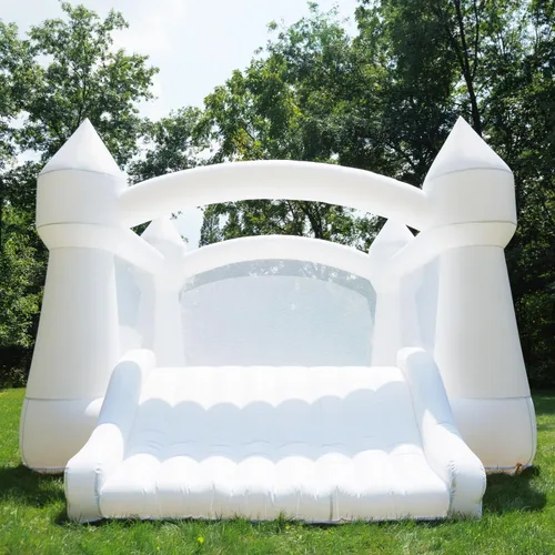 Vista 3 de Bounceland Party Castle Daydreamer Cloud Bounce House, 16.4 pies de largo x 13.1 pies de ancho x 9.3 pies de alto, aro de baloncesto, soplador